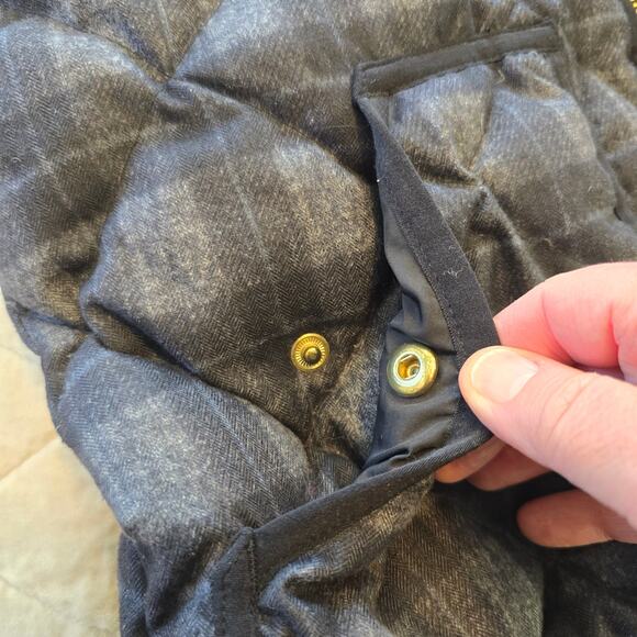 J Crew Quilted Down Puffer Vest Women's M Gray Black Plaid Gorpcore Outdoorcore - Picture 11 of 11